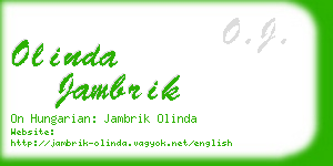 olinda jambrik business card